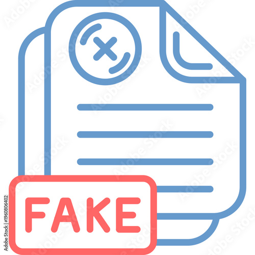 Fraudulent Document Vector Icon