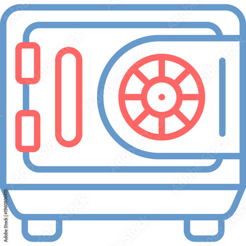 Money Filled Vault Vector Icon