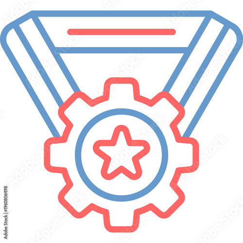 Tarnished Medal Vector Icon