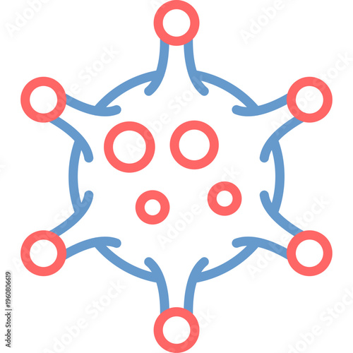 Virus Cell Vector Icon