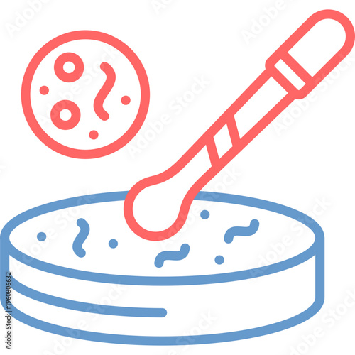 Bacteria Petri Dish Vector Icon