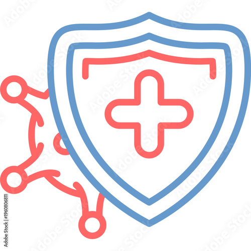 Immune System Shield Vector Icon