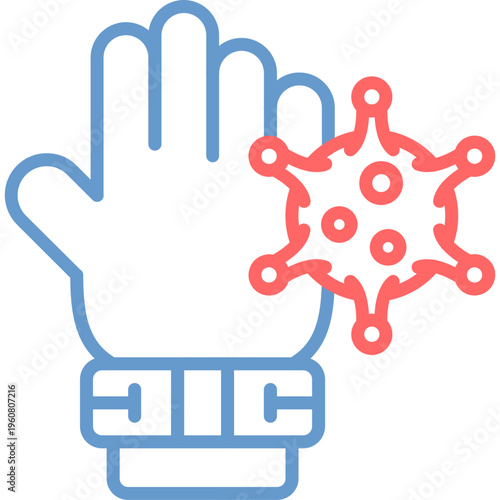 Contaminated Hands Vector Icon