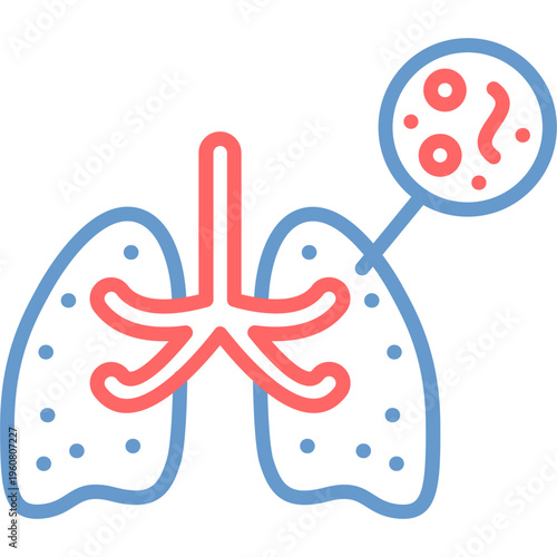 Infected Lungs Vector Icon