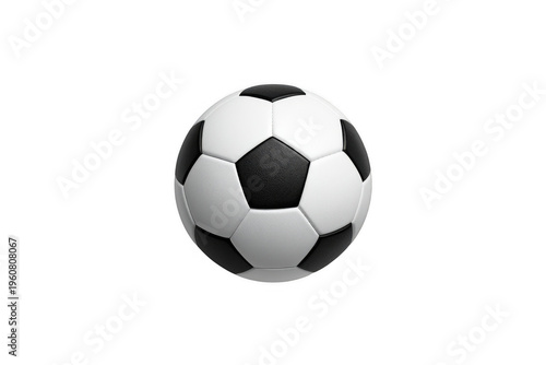 Soccer ball classic design flying transparent background