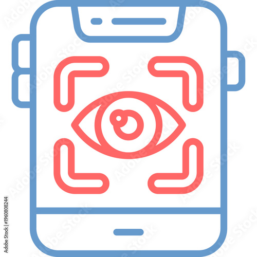 Mobile Retina Scan Vector Icon