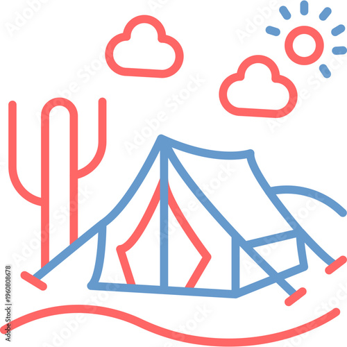 Desert Tent Vector Icon