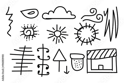 Weather forecast symbols and icons