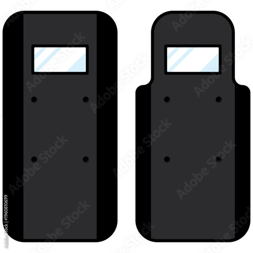 police ballistic shield protection vector.
