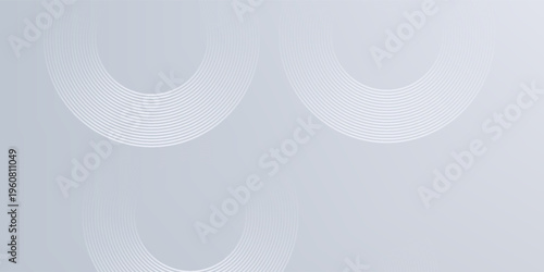 Abstract Grey Gradient Background with White Circular Line Art
