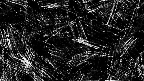 Loopable animated white charcoal sketch scribbles on black, abstract grunge texture background loop video overlay element.