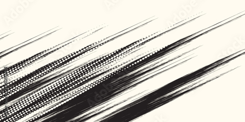 Black ink vector brush strokes . Modern Textured shape