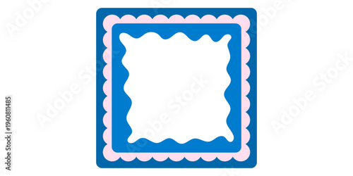 Lace valentine frame for template vector kawaii and border cute trendy. Square children paper for whimsical girly vintage and handdrawn sign coquette. Lace love romantic for template easter