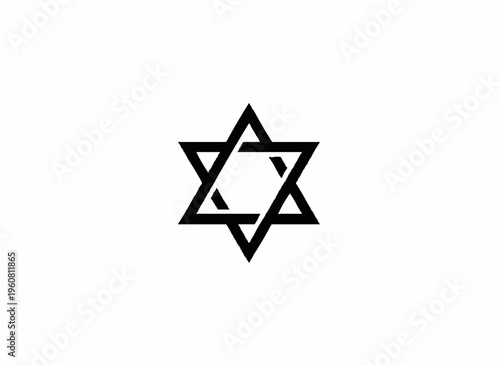 Star of David: A simple and elegant depiction of the Star of David, a timeless symbol of Judaism and its rich cultural heritage.