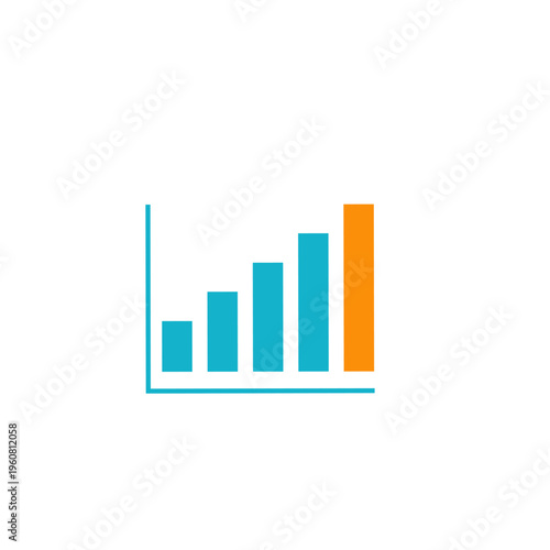 Free Download Bar Chart Icon Showing Business Growth, Data Statistics and Financial Progress - GFXLoad