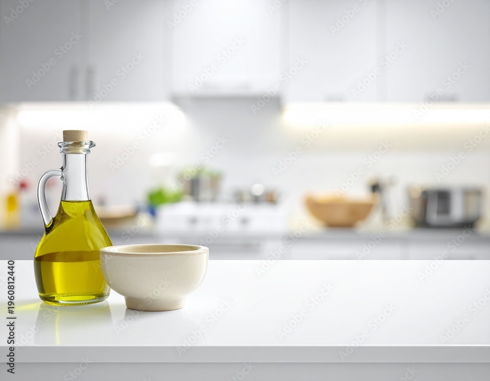Fototapeta premium Kitchen Appliances on Table with Blurred Background