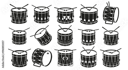 Set of Drum Icons