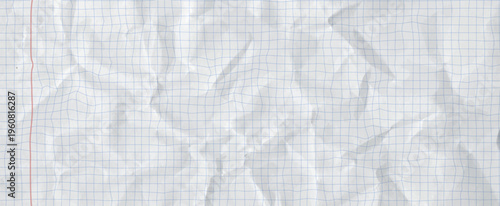 Paper graph square with notebook background texture and white school note. Grid line diary bg with design craft signs and sheet book striped teture. Realistic poster paper with notepad effect notebook