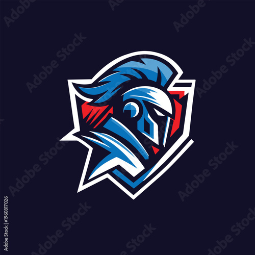 spartan warrior shield design illustration