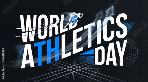 World Athletics Day Sports Event Logo.
