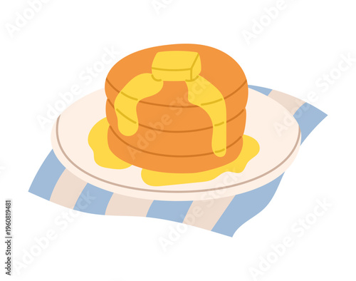 Pancakes stack for breakfast