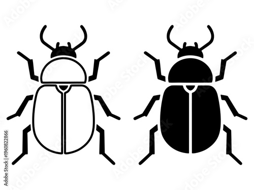 Software Bug Insect Icon Digital Security Symbol Vector Stock Illustration