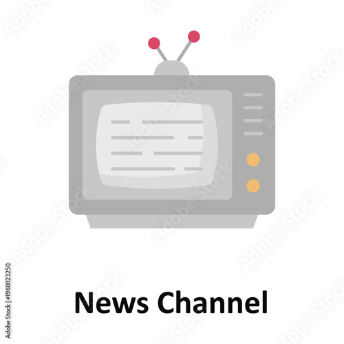 News Channel Vector icon which can easily modify or edit