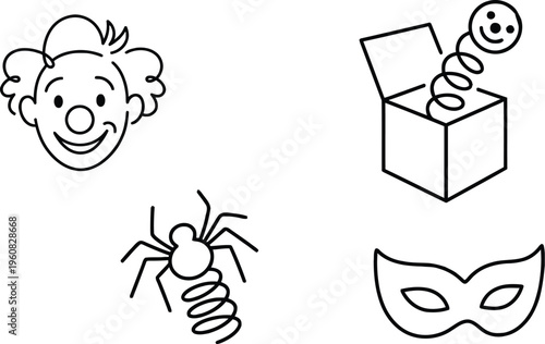 April fool days set of icons