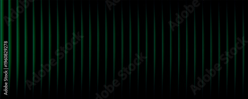 Futuristic neon texture with vibrant shades of blue green gradients and bright smooth fluted vertical lines. Bold dynamic design blending smooth tones and radiant colors for modern visual art project