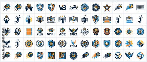 Collection of various sports team logos.