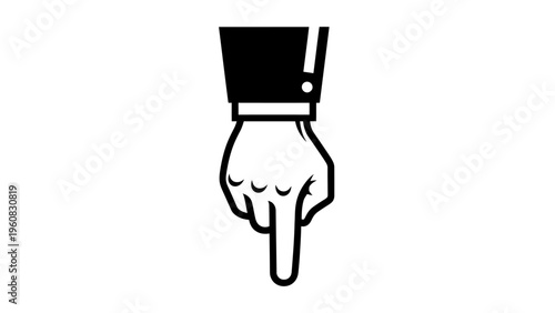 Hand pointing down, business man, direction, instruction, guidance, decision