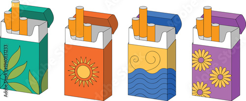 Diverse Men's Hairstyle and Beard Vector Set Featuring Side Profile Silhouettes for Barber Shops and Male Grooming Identity