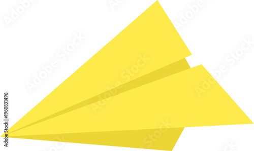 Yellow paper airplane