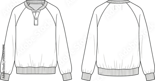 Women Flutter Sleeve V Neck Peplum Blouse Technical Fashion Flat Sketch Tiered Ruffle Hem CAD Drawing Flat Vector Illustration Front Back