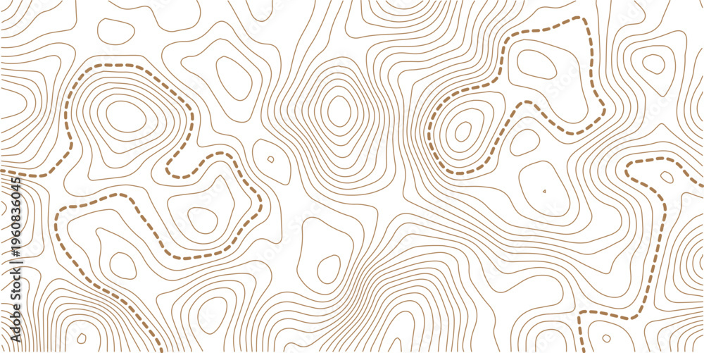 Fototapeta premium Vector banner. Topographic map ,abstract height lines on white background ,vector. Topography background. 