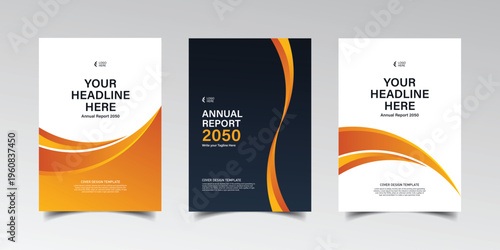Modern Corporate Banner Template with Orange and Blue Wave Design