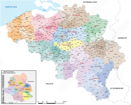 Map of the administrative divisions of Belgium