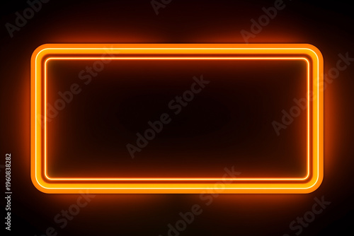 orange glowing frame rectangular shapes with rounded corners