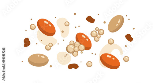 Assorted Beans and Lentils Mix, Healthy Food Ingredients, Top View