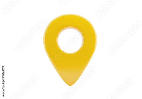 Free Download Yellow map location pin icon isolated on transparent background - GFXLoad