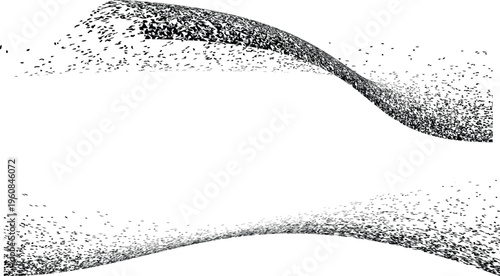 Noised gradient spiral line .Graffiti art design . Noise dispersion wavy logo . Spray effect .Grunge texture . Distressed element .vector
