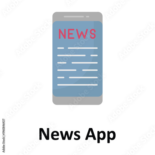 News App Vector icon which can easily modify or edit