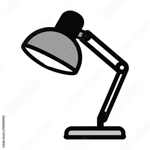 Vector of a desk lamp with adjustable arm