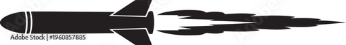 Rocket, missile, space, vector, black, icon, symbol, illustration, launch, flying object
