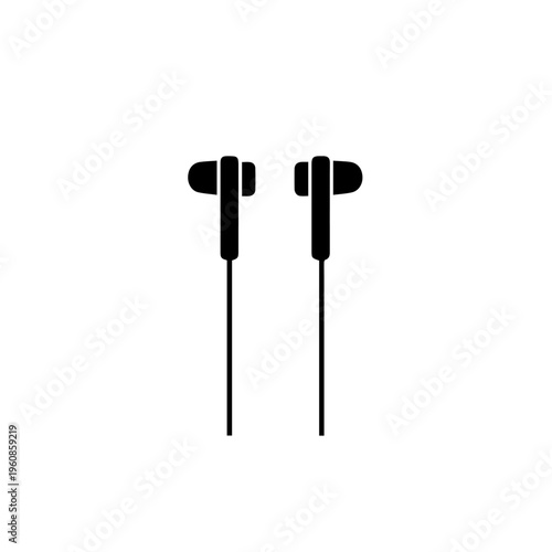 Wireless Earbuds Vector Icon – Bluetooth Earphones Modern Flat Illustration