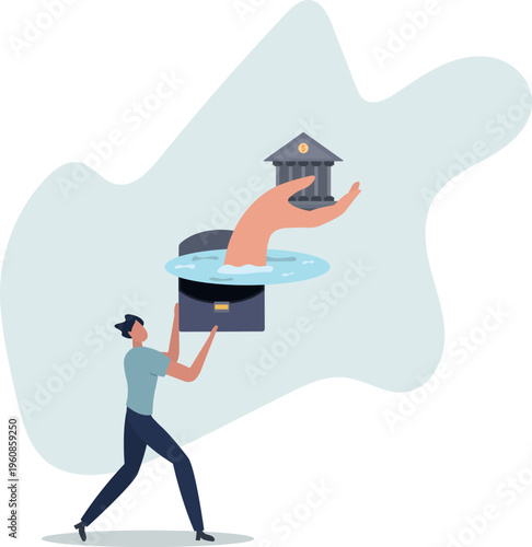 Government bailout to help support bank from bankruptcy to prevent banking downfall by injection,person's life situation and his activities.