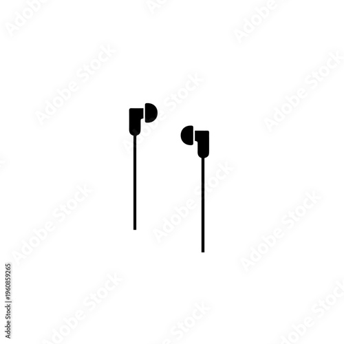 Wireless Earbuds Vector Illustration – Modern Bluetooth Earphones with Charging Case Icon