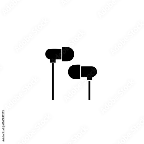 Wireless Earbuds Vector Illustration – Modern Bluetooth Earphones Icon with Charging Case