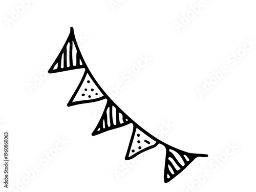 シンプルな手書きのガーランド