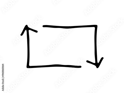 シンプルな手書きの矢印